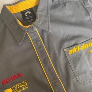 Y2K / 2000s Ski-Doo BRP Team Racing Pit Crew  mechanic Shirt 2XL